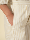 Chalk Leno Straight Pants