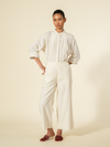 Chalk Leno Straight Pants