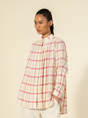 Sage Blush Leno Pleated Shirt
