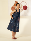 Ajrak Indigo A-line Dress