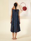 Ajrak Indigo A-line Dress