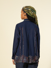 Indigo Monet Stitch A-line Shirt