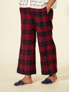 Dotted Plaid Straight Pants