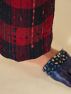 Dotted Plaid Straight Pants