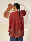 Paprika Monet Pleated Shirt