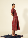 Broken Check Waist Pleat Dress