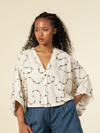 Knot Curves Crop Kimono