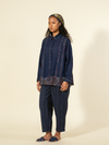 Indigo Monet Stitch A-line Shirt