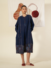 Indigo Monet Stitch A-line Tunic