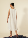 Chalk Leno A-line Dress