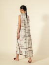 Broken Checks Pleated Dress