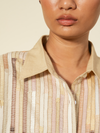Sand Side Pleat Shirt