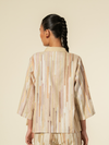 Sand Side Pleat Shirt