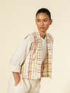 Sage Pink Checks Half Jacket