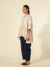 Sage Blush Checks Kimono Shirt