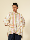 Sage Blush Checks Kimono Shirt