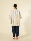 Sage Blush Checks Kimono Shirt