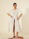 Chalk Leno Kaftan Overlay