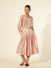 Cherry Blossom Pleated Skirt