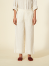 Chalk Leno Straight Pants