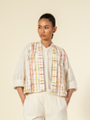 Sage Pink Checks Half Jacket