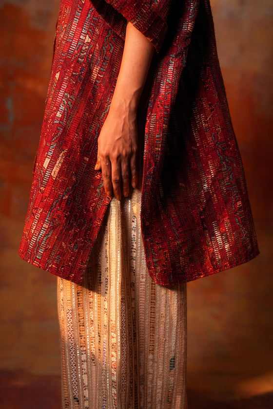 Beige Gota Woven Pants