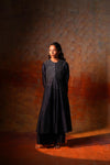 Panelled Jacket Gota Emb Indigo