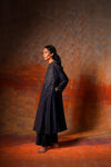 Panelled Jacket Gota Emb Indigo