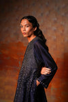 Panelled Jacket Gota Emb Indigo