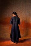 Panelled Jacket Gota Emb Indigo