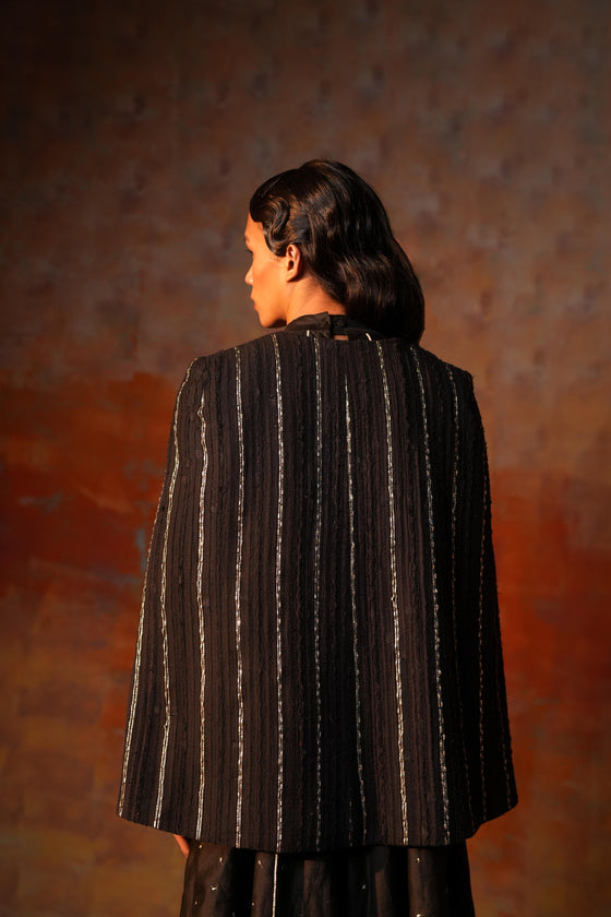 Black Gota Woven Cape