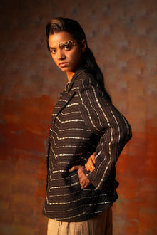  Chevron Jacket Black Gota