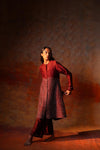 A-line Jacket Red Gota Emb