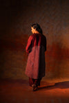 A-line Jacket Red Gota Emb