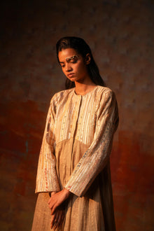  Panelled Jacket Beige Woven