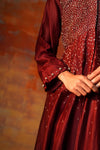 Panelled Jacket Gota Emb Red