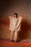 Kimono Tunic Beige Gota Woven