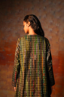  A-line Jacket Green Woven