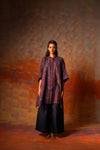 Kimono Tunic Purple Woven