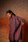 Kimono Tunic Purple Woven