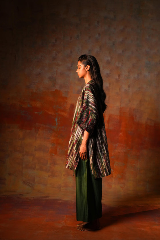 Kimono Tunic Woven Green Gota