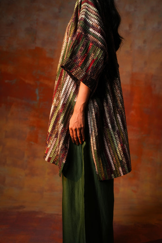 Kimono Tunic Woven Green Gota