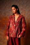 Chevron Jacket Ajrak Zari Woven