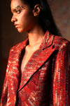 Chevron Jacket Ajrak Zari Woven