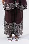 Embroidered Trousers-Plum