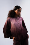 Bell Sleeve Ombre Shirt- Plum