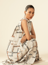 Broken Checks Pleated Dress