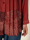 Paprika Monet Pleated Shirt