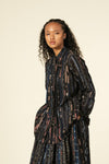 Pleated Shirt Ajrak Leno