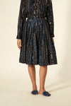 Pleated Skirt Ajrak Leno